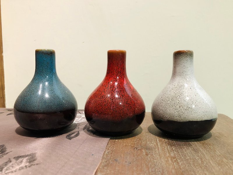 陶瓷 满天星黑斑釉色 迷你花瓶 花器 摆件 共有三色可选 - 花瓶/陶器 - 瓷 多色