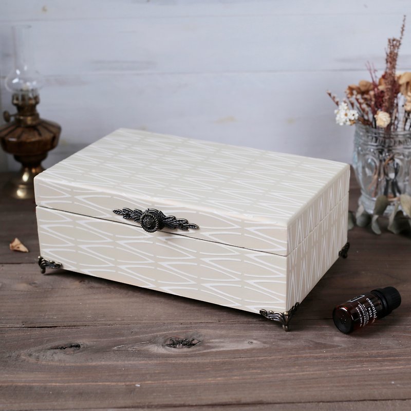 Amour爱木木-法式怀旧精油木盒 墨水盒 收纳木盒 隔层可取出 - 收纳用品 - 木头 