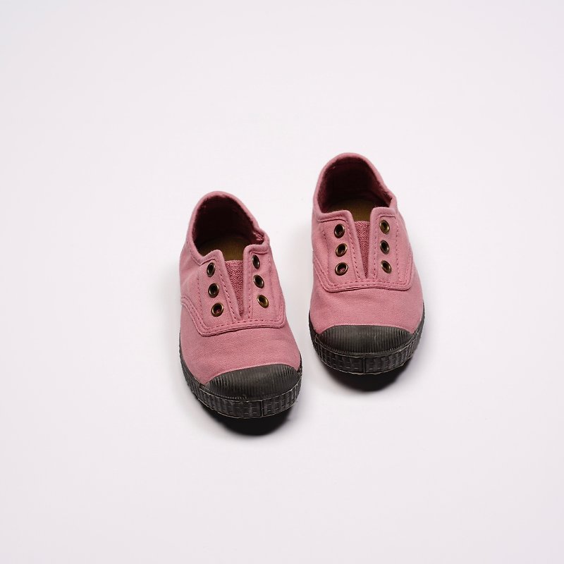 西班牙国民帆布鞋 CIENTA U70997 52 粉红色 黑底 经典布料 童鞋 - 童装鞋 - 棉．麻 粉红色