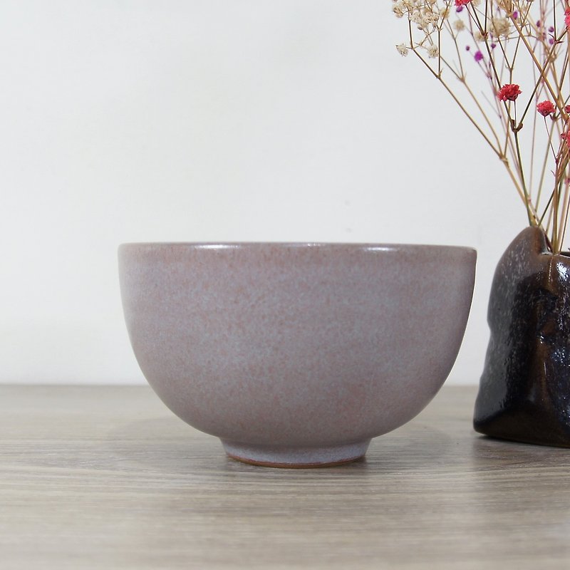 粉紫碗,饭碗,茶碗-容量约350ml - 碗 - 陶 粉红色