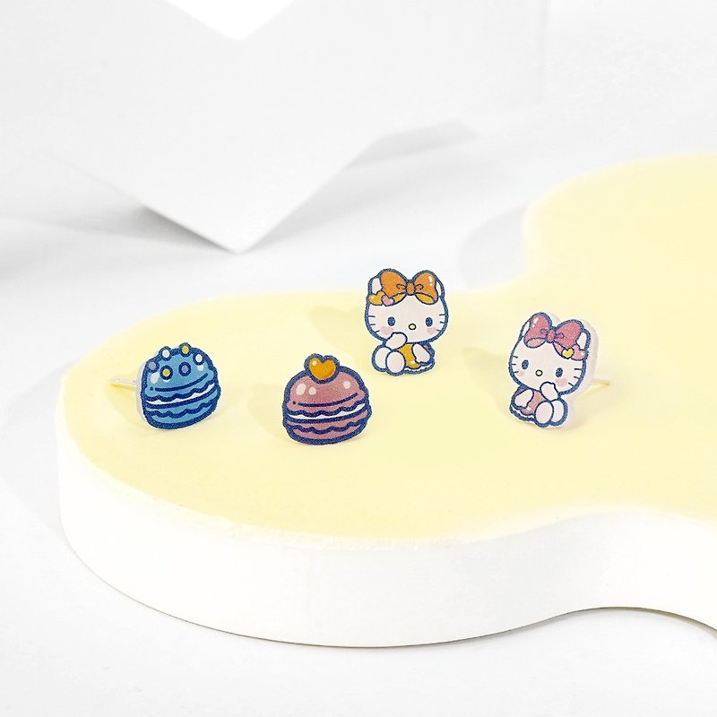 Hello Kitty 50周年-凯蒂猫造型耳环组-派对款 - 耳环/耳夹 - 其他金属 多色