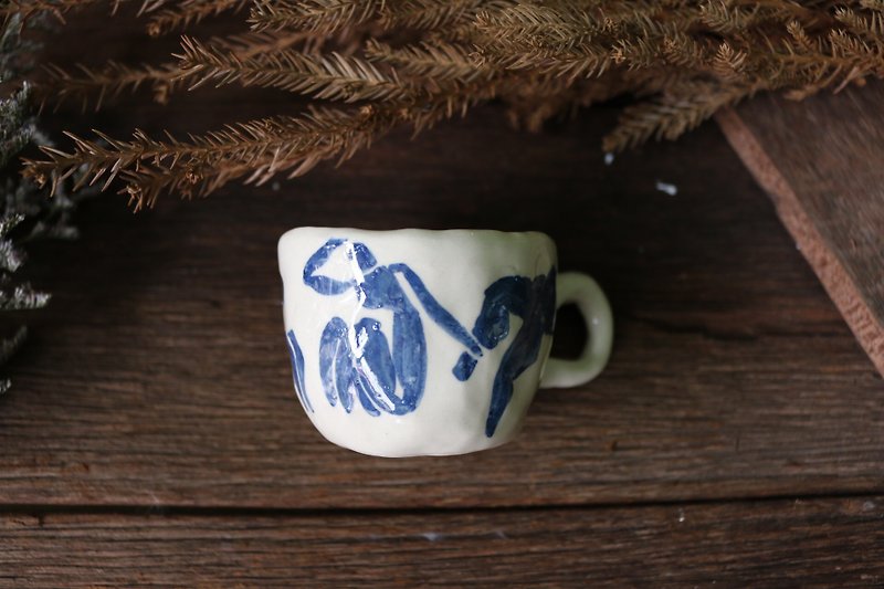 Ceramic Coffee Cup Henri Matisse - 花瓶/陶器 - 陶 蓝色
