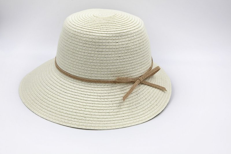 【纸布家】赫本帽(白色)纸线编织 - 帽子 - 纸 白色
