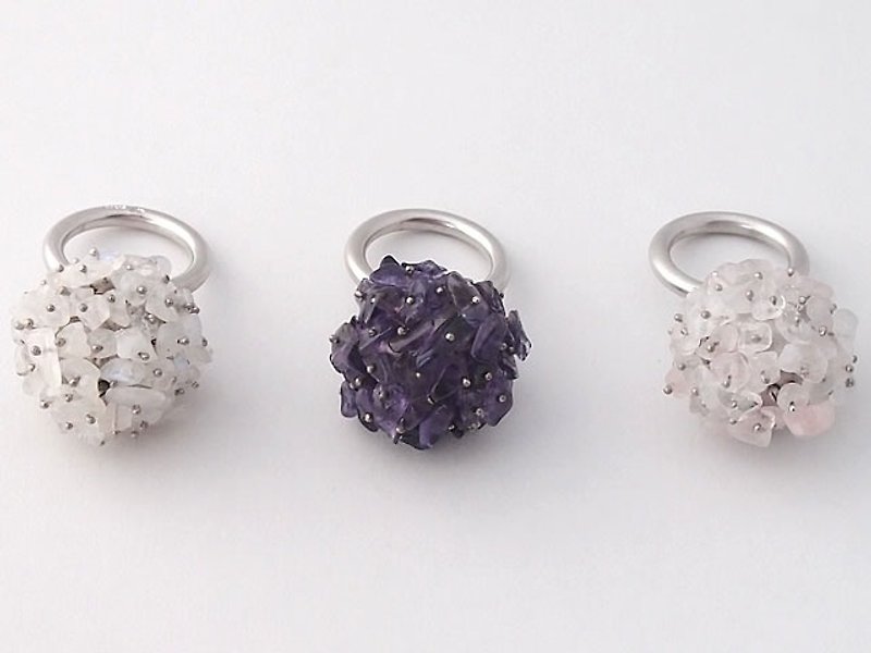 大玉飴の指輪 アメジスト 2月誕生石 一点物 - 戒指 - 宝石 紫色