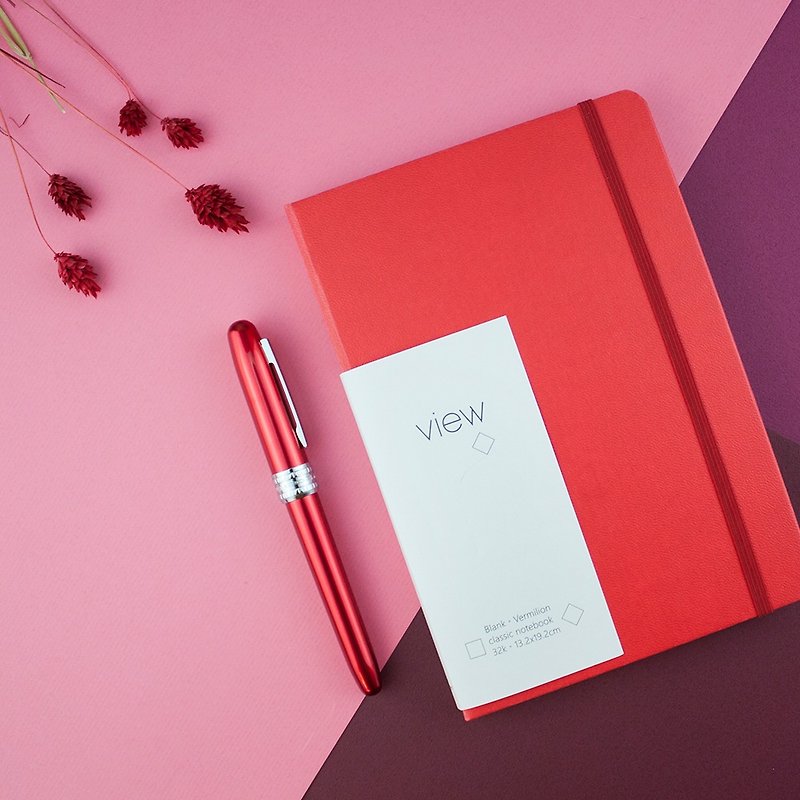 眼色 VIEW 经典笔记本 - 钢笔可用 - 32K 朱红 - 笔记本/手帐 - 纸 红色