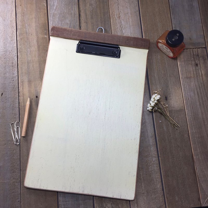 A4白色 手作 菜单夹 手写板 文件夹 - 文件夹/资料夹 - 木头 白色