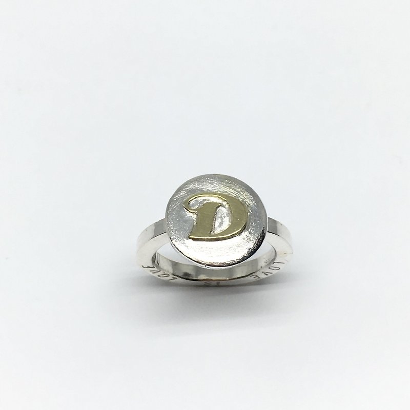 欧美印章独家纯银戒指(可更换字体) - 戒指 - 银 银色