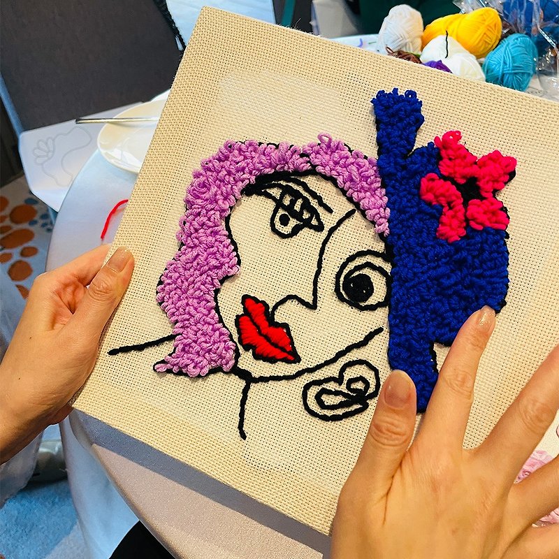 【DIY】俄罗斯刺绣材料包. 跟着Picasso玩+教学影片 - 编织/刺绣/羊毛毡/裁缝 - 棉．麻 