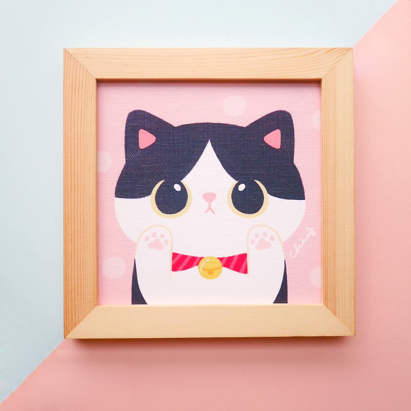 ChiaBB 可爱胖胖猫星人 / 五种花色 木框画 (15x15cm) - 画框/相框 - 木头 多色