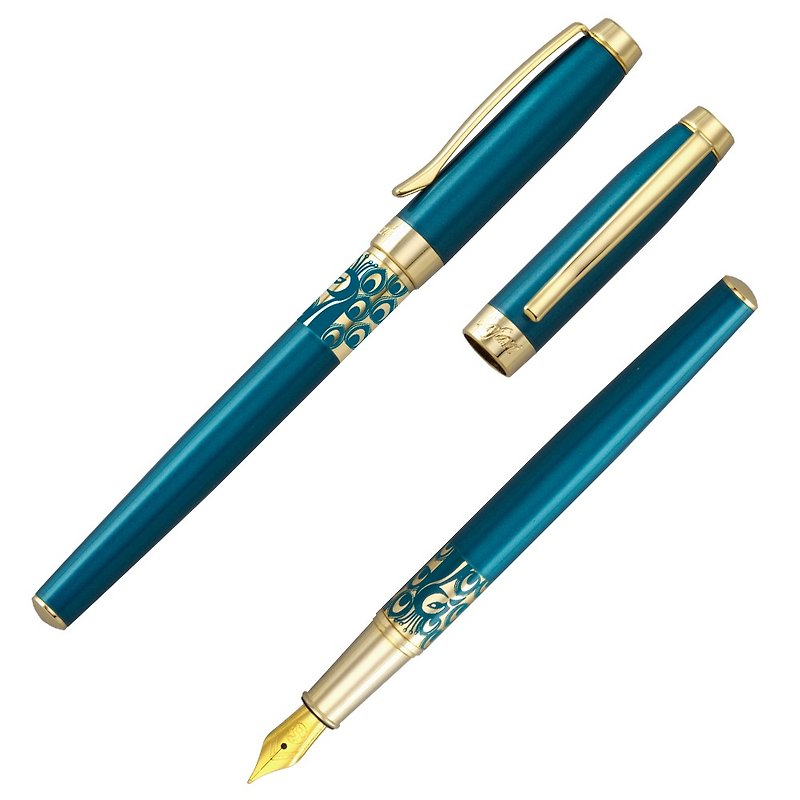 【IWI】Safari游猎钢笔(赠刻字)-蓝孔雀图纹IWI-9S530FP-55G - 钢笔 - 其他金属 