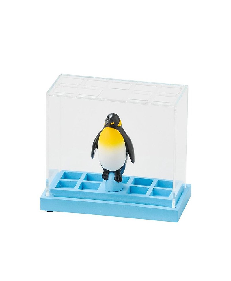 日本Magnets动物造形透明压克力笔筒/文具收纳架 (国王企鹅) - 笔筒/笔座 - 其他材质 蓝色