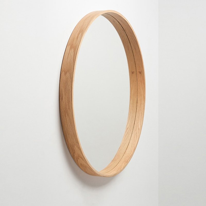 The Mirror 木质圆镜L │ 白橡木 - 其他家具 - 木头 卡其色