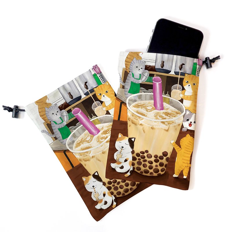 【布漾】吃遍台湾系列 擦拭万用袋=手机袋=超细纤维=台湾特色 - 化妆包/杂物包 - 聚酯纤维 多色