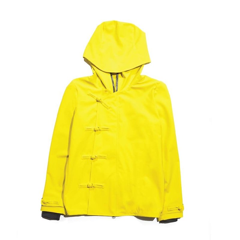 oqLiq - Root - 中国结风衣(黄) - 女装西装外套/风衣 - 聚酯纤维 黄色