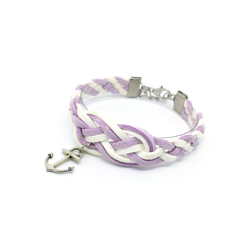 水手结 手工编织 手环-粉嫩紫 限量  - 手链/手环 - 其他材质 紫色