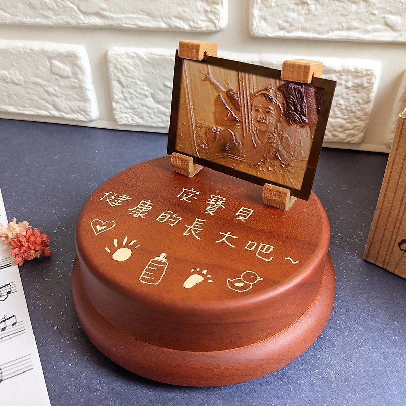 立体照片雕刻 定制化 音乐盒【情人节/宝宝礼物】 - 其他 - 木头 咖啡色