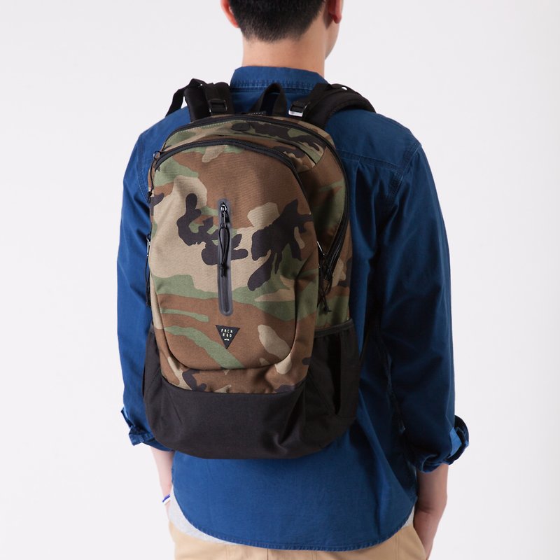 【Pack n' Go系列】旅游背包 - 迷彩色 (BA106) - 后背包/双肩包 - 尼龙 绿色