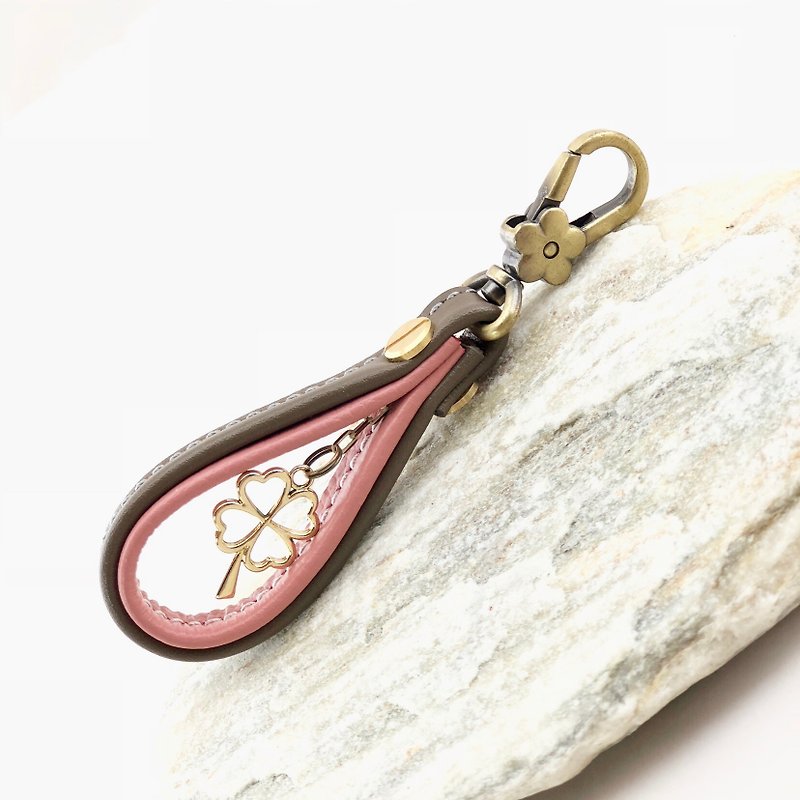 皮圈小世界 -钥匙圈 / 挂饰 / 小吊饰 - 钥匙链/钥匙包 - 真皮 粉红色
