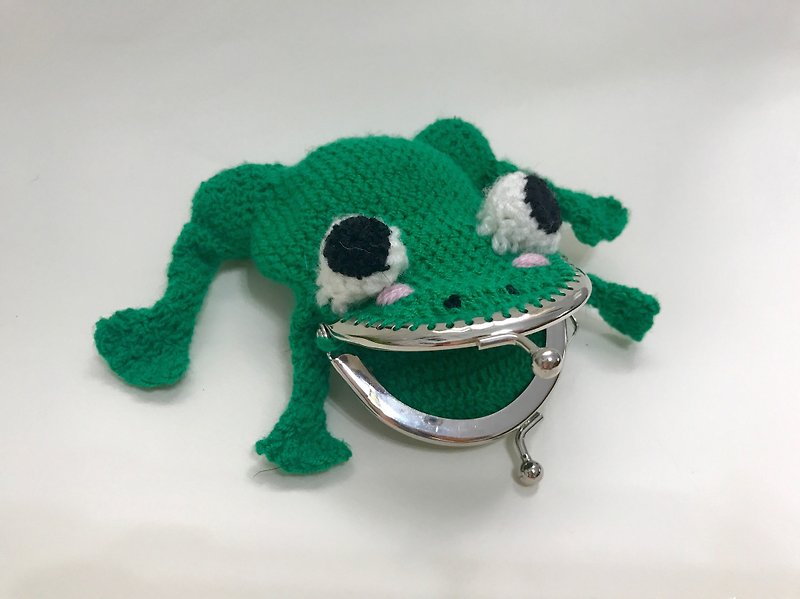 The Funny Frog 口爱笑笑蛙口金包 - 零钱包 - 其他材质 绿色