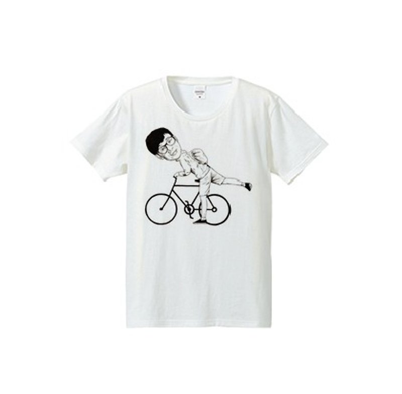 ride bicycle（4.7oz T-shirt） - 女装 T 恤 - 棉．麻 白色