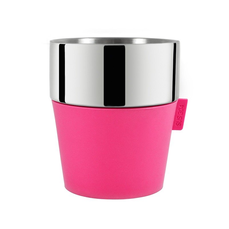 Driver双层咖啡杯350ml-桃红 派对杯、野餐杯 - 茶具/茶杯 - 其他金属 粉红色
