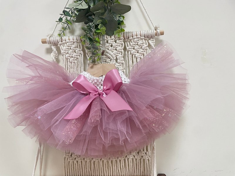 浪漫干燥玫瑰宝宝纱裙/弥月礼盒 - 童装裙 - 其他材质 