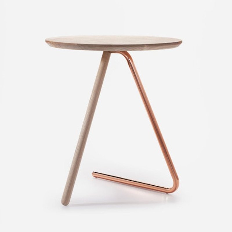 Leitmotiv, Table Less than 3 beech wood w. copper leg 2脚设计师边几 - 其他家具 - 木头 咖啡色