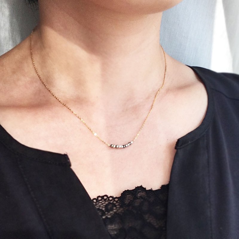 K14GF Tahitian Pearl Necklace - 项链 - 珍珠 黑色