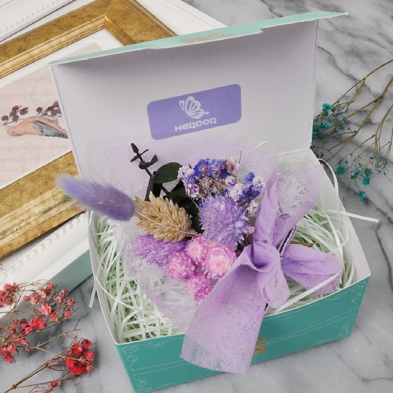 香氛干燥小花束珠宝盒 / 四款小花束【HERDOR 香氛小物】 - 干燥花/捧花 - 植物．花 紫色