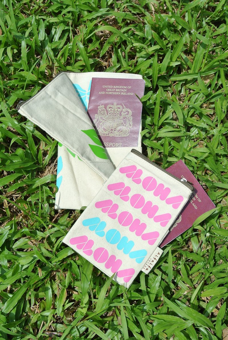 夏威夷护照套 - 护照夹/护照套 - 棉．麻 白色