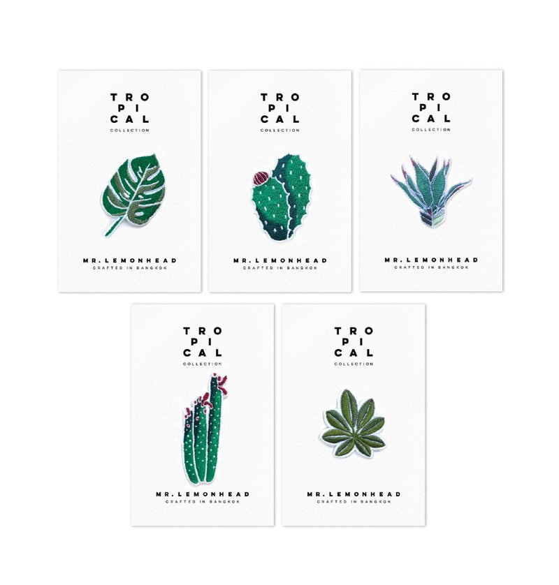 STICKER PATCH Tropical Collection cactus - 徽章/别针 - 绣线 多色