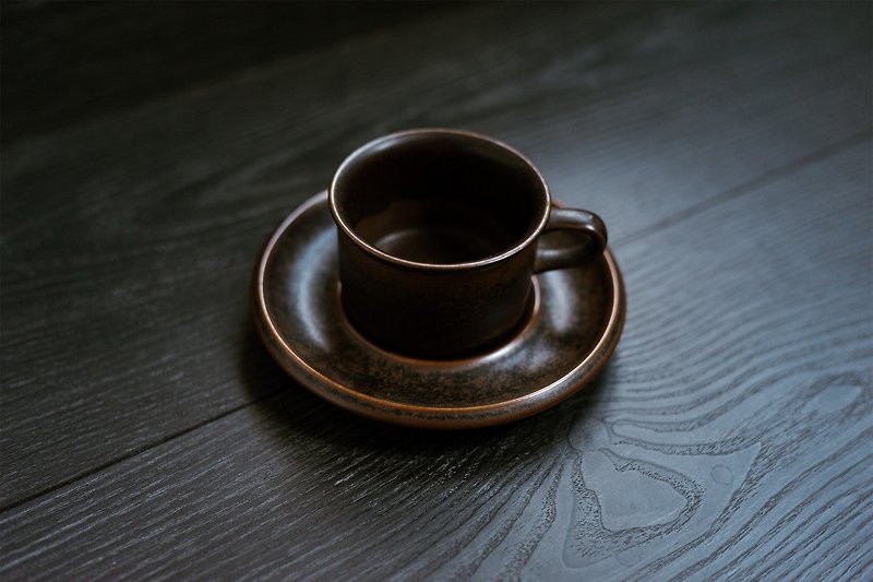 芬兰ArabiaーRuska系列古董咖啡杯盘组 - 咖啡杯/马克杯 - 陶 咖啡色