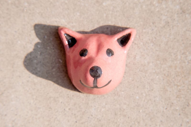 生日礼物 文房具 陶瓷磁铁/设计磁铁/狗磁铁/可爱动物磁铁-粉色狗 - 冰箱贴/磁贴 - 瓷 粉红色