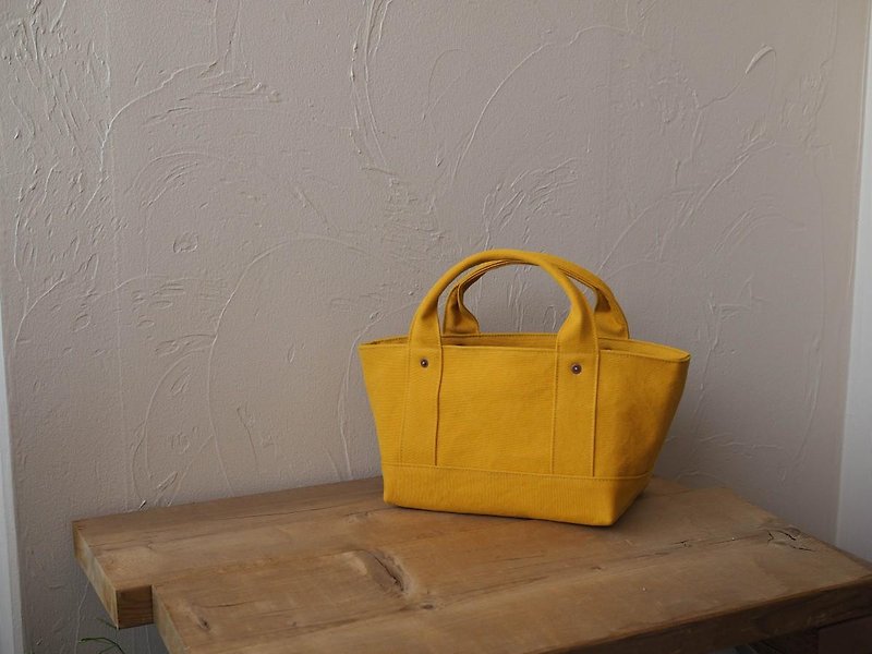 蓋付きしかくトート　S（カラシ） - 手提包/手提袋 - 棉．麻 黄色