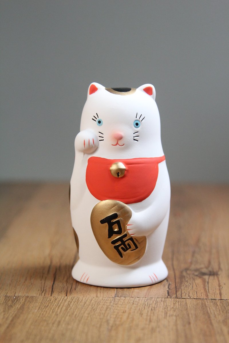 SUSS-日本Magnets疗愈系列桌上日本招财猫存钱桶/摆饰-生日礼物推荐-现货包邮 - 储蓄罐 - 陶 白色