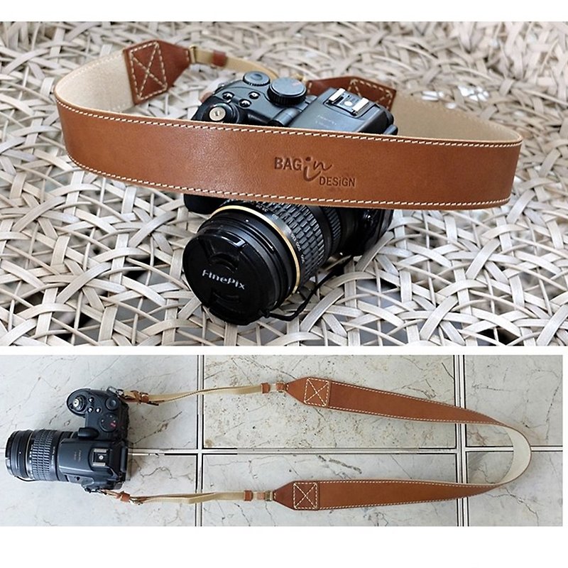 Leather Camera Strap Hand made  Classic Neck Strap - 相机 - 真皮 