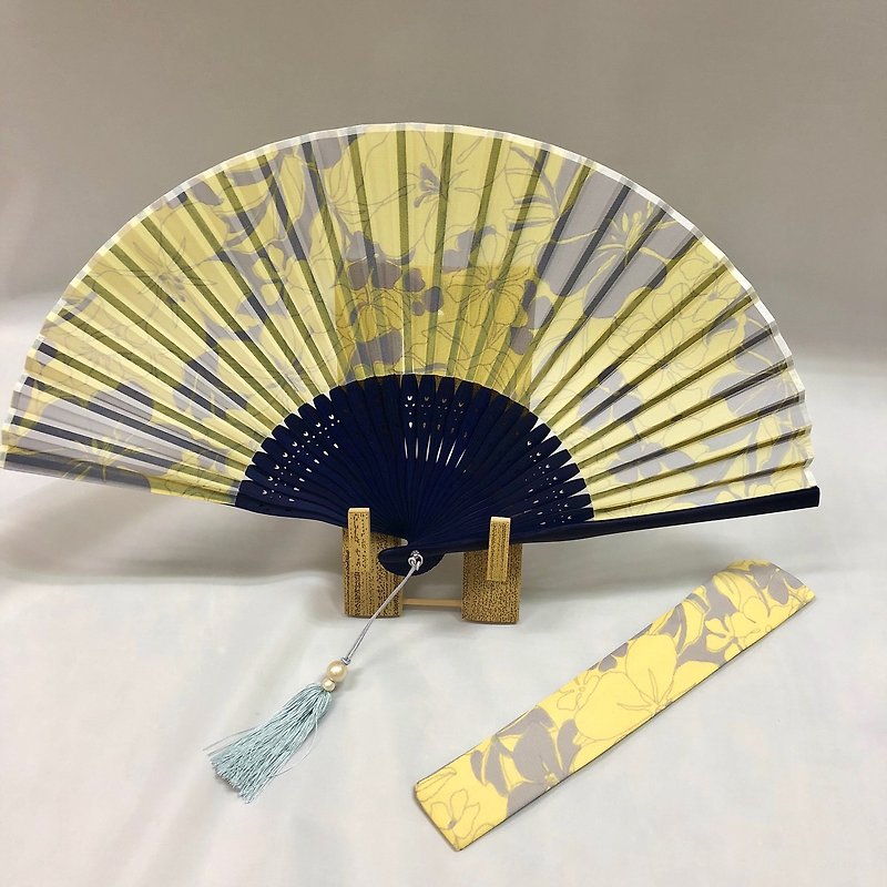 Ballett モノトーンプリント 日本製扇子 - 其他 - 竹 黄色