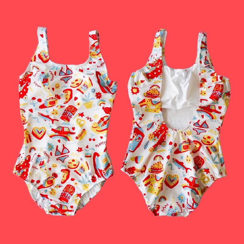 Swimwear summer pattern // one piece - 其他 - 其他材质 白色
