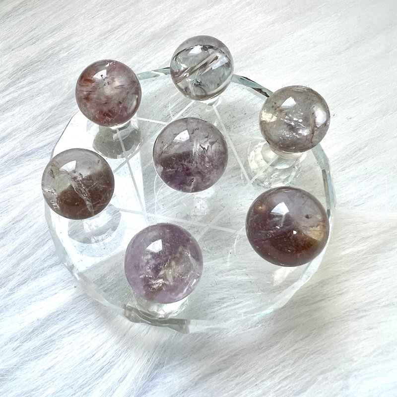 细薰衣草紫晶球七星阵 | 水晶 | 水晶球 | 水晶摆件 - 摆饰 - 水晶 紫色