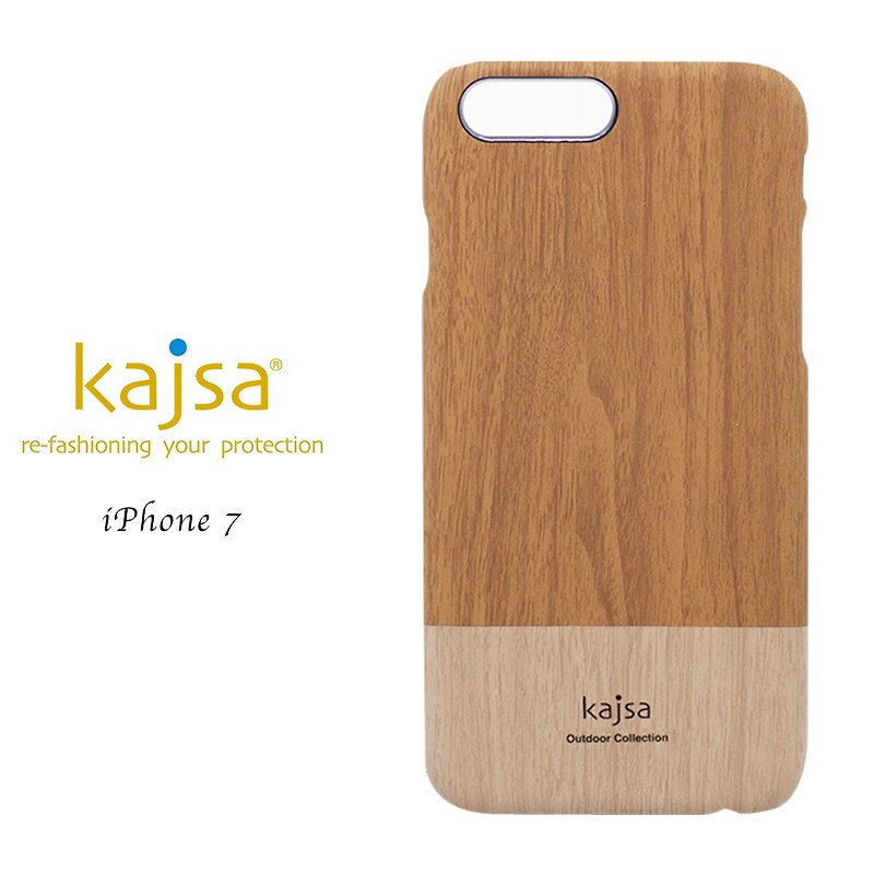 iPhone 7 松木纹单盖手机保护壳（浅咖啡） - 手机壳/手机套 - 真皮 咖啡色