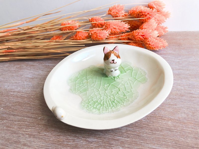 桌上风景 陶瓷小狗饰物碟 - 花瓶/陶器 - 瓷 白色