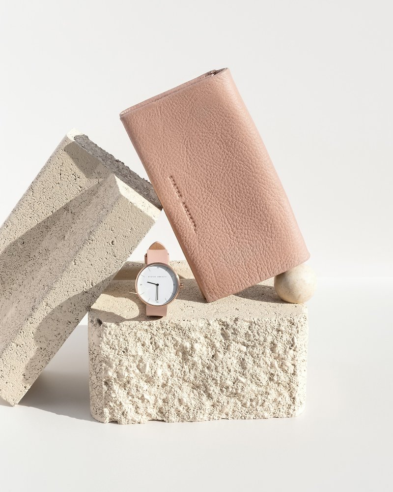 【澳洲品牌】Nevermind 长款真皮银包 - 浅粉色 生日情人节礼物 - 皮夹/钱包 - 真皮 粉红色