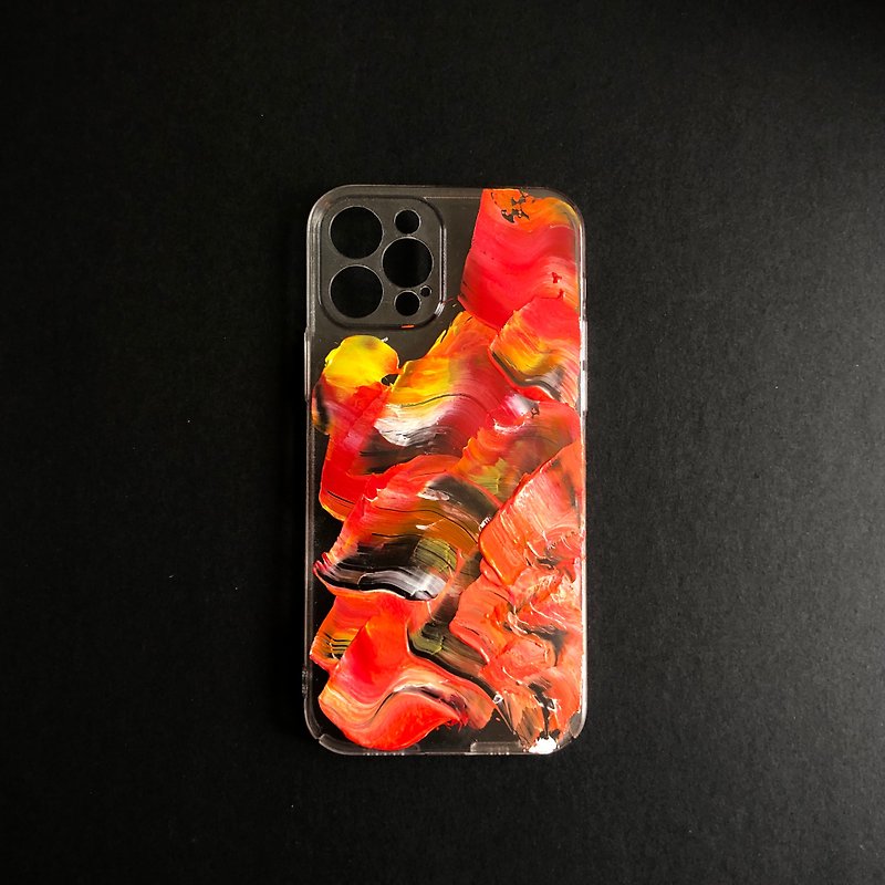 Acrylic 手绘抽象艺术手机壳 | iPhone 12 Pro |  Spring Sun - 其他 - 压克力 红色