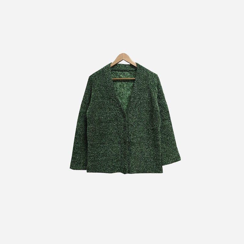 脱臼古着 / 开襟针织毛衣外套 no.323 vintage - 女装针织衫/毛衣 - 聚酯纤维 绿色