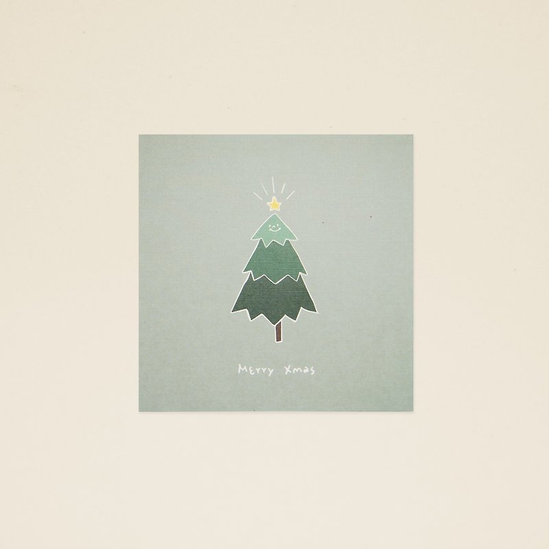 一个明亮安静的圣诞节 - 卡片/明信片 - 纸 绿色