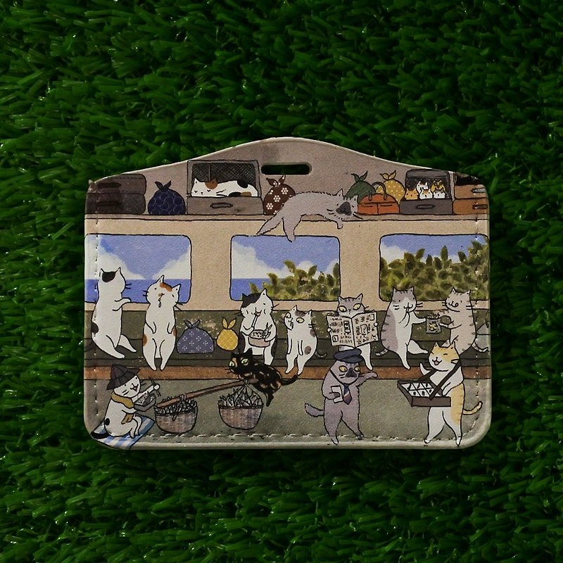 3猫小铺~火车便当 票卡夹(插画家:猫小姐) - 证件套/卡套 - 人造皮革 