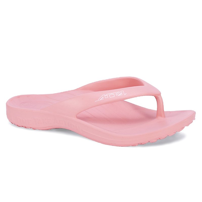 【ATTA】足底均压 足弓简约夹脚拖鞋-粉色 - 拖鞋 - 塑料 