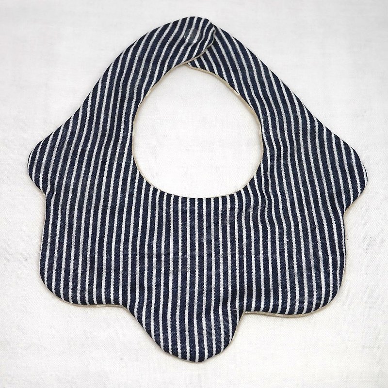 Japanese Handmade 8-layer-gauze baby bib - 围嘴/口水巾 - 棉．麻 蓝色