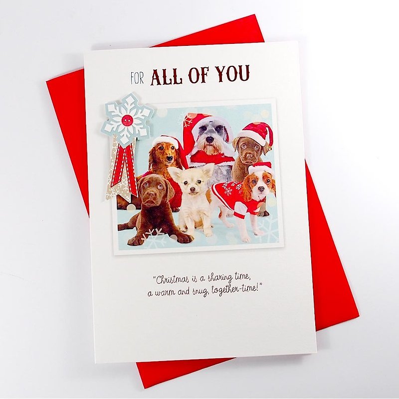 在圣诞节当天分享祝福 耶诞卡片【Hallmark-卡片 圣诞节系列】 - 卡片/明信片 - 纸 红色