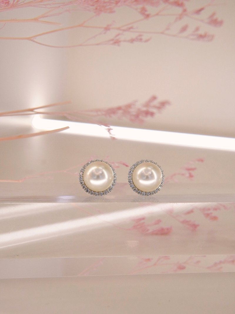 珍珠之喜 — 高贵气质奥地利珍珠耳环 女生圣诞礼物 - 耳环/耳夹 - 其他材质 